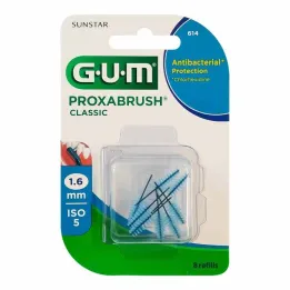 GUM Proxabrush Classic rezerves birstes 1,6 mm, 8 gab