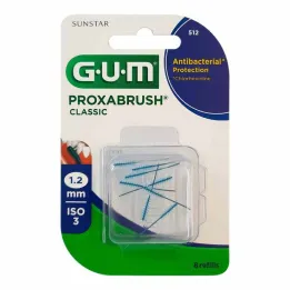 GUM Proxabrush Classic rezerves birstes 1,2 mm, 8 gab