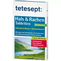 TETESEPT Kakls &amp; Kakla tabletes bez cukura, 20 gab