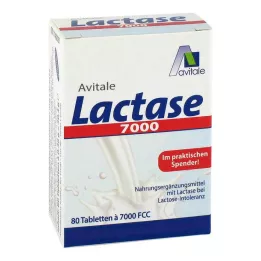 LACTASE 7000 FCC tablešu dozatorā, 80 gab