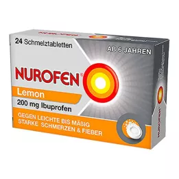 NUROFEN 200 mg Citronu kausējamās tabletes, 24 gab