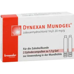 Dynexan iekšķīgi lietojama gela kārtridža ampulas, 2 x 1,7 g