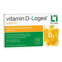 VITAMIN D-LOGES 5600 SV nedēļas depo košļājamo tablešu ģimenes iepakojums, 60 gab