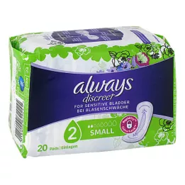 ALWAYS diskrētais nesaturēšanas ieliktnis mazs, 20 gab