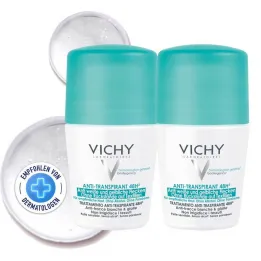 Vichy Dezodorants Roll-on Anti Stains 48h, 2X50 ml