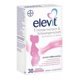 ELEVIT 1 vēlme radīt bērnus & Grūtniecības tabletes, 30 gab