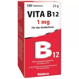 VITA B12 1 mg piparmētru garšas pastilas, 100 gab