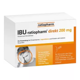 IBU-RATIOPHARM tiešais 200 mg pulveris iekšķīgai lietošanai, 20 gab