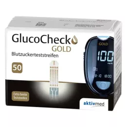 GLUCOCHECK GOLD Glikozes līmeņa noteikšanas teststrēmeles, 50 gab