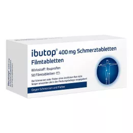 IBUTOP 400 mg pretsāpju tabletes apvalkotās tabletes, 50 gab