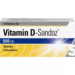 VITAMIN D SANDOZ 500 SV tabletes, 50 gab