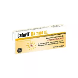CEFAVIT D3 7000 SV apvalkotās tabletes, 20 gab