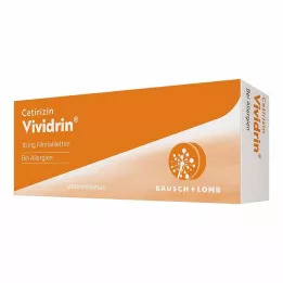 CETIRIZIN Vividrin 10 mg apvalkotās tabletes, 20 gab