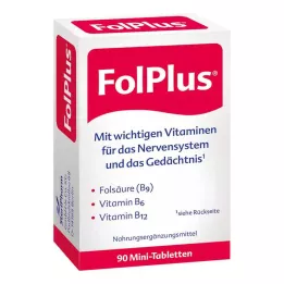 FOLPLUS Apvalkotās tabletes, 90 gab