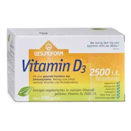 Veselīgai formai D3 vitamīns 2500 I.e.Vega cepures (100 gab.)