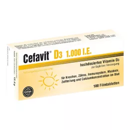 CEFAVIT D3 1000 SV apvalkotās tabletes, 100 gab