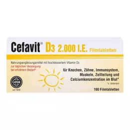 CEFAVIT D3 2000 SV apvalkotās tabletes, 100 gab