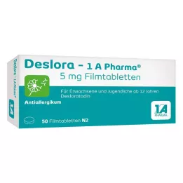 DESLORA-1A Pharma 5 mg apvalkotās tabletes, 50 gab