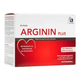 ARGININ PLUS Vitamīns B1+B6+B12+folijskābe apvalkotās tabletes, 240 gab