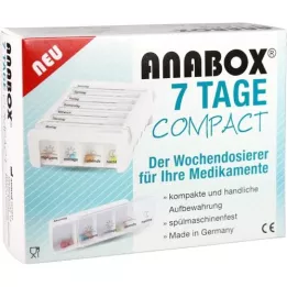 ANABOX Kompakts 7 dienu nedēļas dozators balts, 1 gab