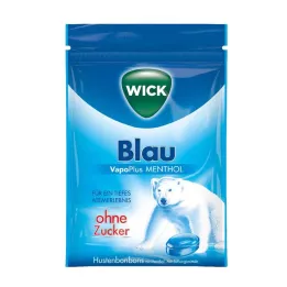 WICK BLAU Mentola Bonbons bez cukura maisiņa, 72 g