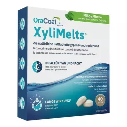 ORACOAT XyliMelts lipīgās tabletes maiga piparmētra, 40 gab