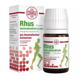RHUS TOXICODENDRON D 6 tabletes pret reimatiskām sāpēm, 80 gab