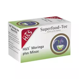 H&amp;S Moringa plus mint filtra maisiņš, 20X2,3 g