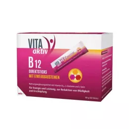VITA AKTIV B12 tiešās nūjas ar proteīnu celtniecības blokiem, 60 gab