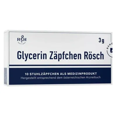 Glicerīna svecītes Rösch 3 g pret aizcietējumiem, 10 gab Glicerīna svecītes Rösch 3 g pret aizcietējumiem, 10 gab