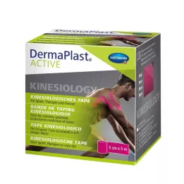 DERMAPLAST Active Kinesiology Tape 5 cmx5 m rozā, 1 gab