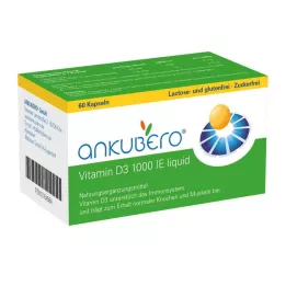 ANKUBERO Vitamīns D3 1000 SV šķidrās kapsulas, 60 gab