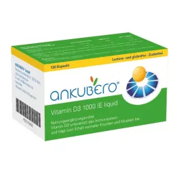 ANKUBERO Vitamīns D3 1000 SV šķidrās kapsulas, 120 gab