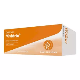 CETIRIZIN Vividrin 10 mg apvalkotās tabletes, 100 gab
