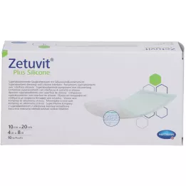 ZETUVIT Plus Silikona sterils 10x20 cm, 10 gab