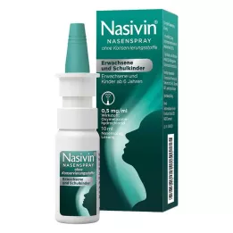NASIVIN Deguna aerosols bez palīgmateriāliem pieaugušajiem un skolēniem, 10 ml