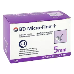 BD MICRO-FINE+ Pildspalvas adatas 0,25x5 mm, 100 gab