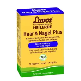 LUVOS Ārstnieciskā māla organiskie mati & Nagel Plus kapsulas, 30 gab