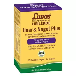 LUVOS Ārstnieciskā māla organiskie mati & Nail Plus kapsulas, 60 gab