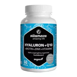 HYALURONSÄURE 200 mg liela deva + koenzīms Q10 vegāns, 60 gab