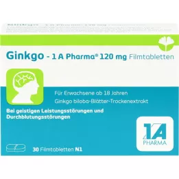 GINKGO-1A Pharma 120 mg apvalkotās tabletes, 30 gab