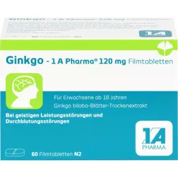 GINKGO-1A Pharma 120 mg apvalkotās tabletes, 60 gab