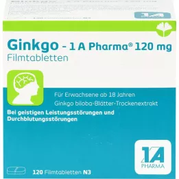 GINKGO-1A Pharma 120 mg apvalkotās tabletes, 120 gab