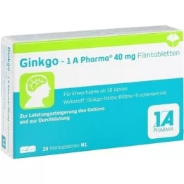 GINKGO-1A Pharma 40 mg apvalkotās tabletes, 30 gab