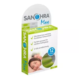 SANOHRA max ausu aizbāžņi pieaugušajiem, 12 gab
