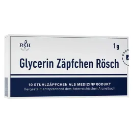 Glicerīna svecītes Rösch 1 g pret aizcietējumiem, 10 gab