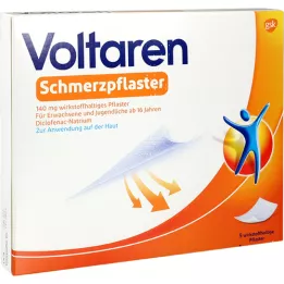 VOLTAREN Sāpju plāksteris 140 mg aktīvās sastāvdaļas plāksteris, 5 gab