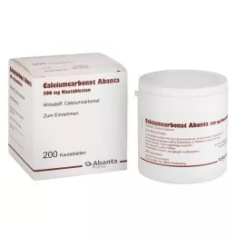 CALCIUMCARBONAT ABANTA 500 mg košļājamās tabletes, 200 gab