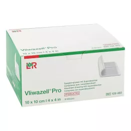 VLIWAZELL Pro superabsorbējošā komprese sterila 10x10 cm, 10 gab