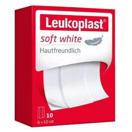 LEUKOPLAST mīksts balts apmetums 6x10 cm, 10 gab